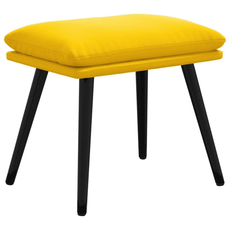 Casa si Gradina - Mobilier - Scaune si fotolii - Fotolii - Fotoliu de relaxare cu taburet, galben mustar, catifea - Infinity.ro