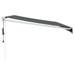 Casa si Gradina - Gradina si terasa - Umbrele si pavilioane - Umbrele - Copertina retractabila automata, antracit, 4x3 m - Infinity.ro