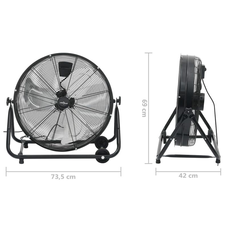 Casa si Gradina - Termice - Climatizare si ventilatie - Ventilator industrial cu tambur, negru, 60 cm, 180 W - Infinity.ro