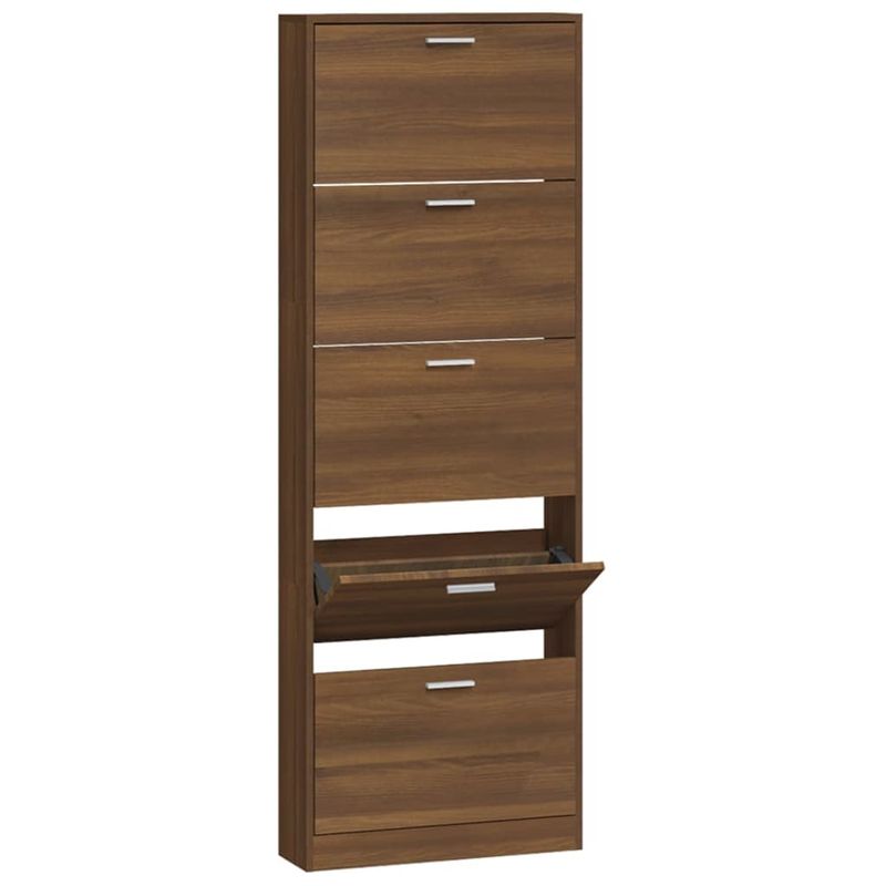 Casa si Gradina - Mobilier - Organizare si depozitare - Organizator incaltaminte - Pantofar, stejar maro, 59x17x169 cm, lemn compozit - Infinity.ro
