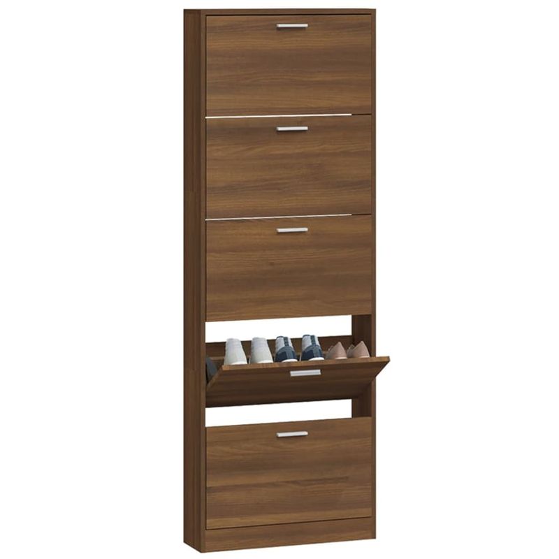 Casa si Gradina - Mobilier - Organizare si depozitare - Organizator incaltaminte - Pantofar, stejar maro, 59x17x169 cm, lemn compozit - Infinity.ro