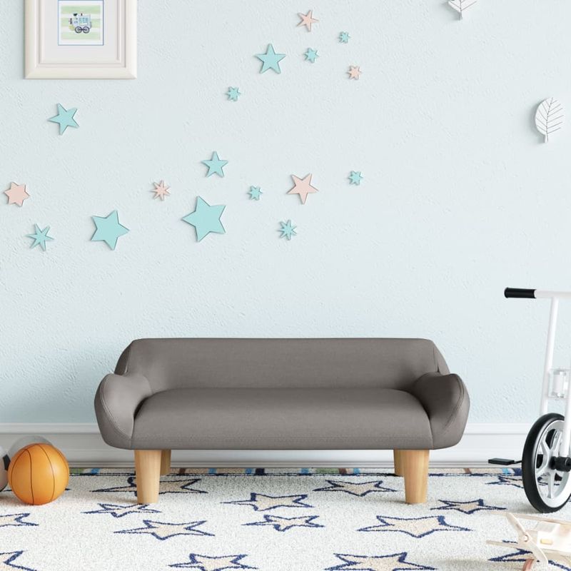 Casa si Gradina - Mobilier - Mobilier copii - Mobilier camera copiilor - Canapea pentru copii, gri taupe, 70x40x24 cm, material textil - Infinity.ro