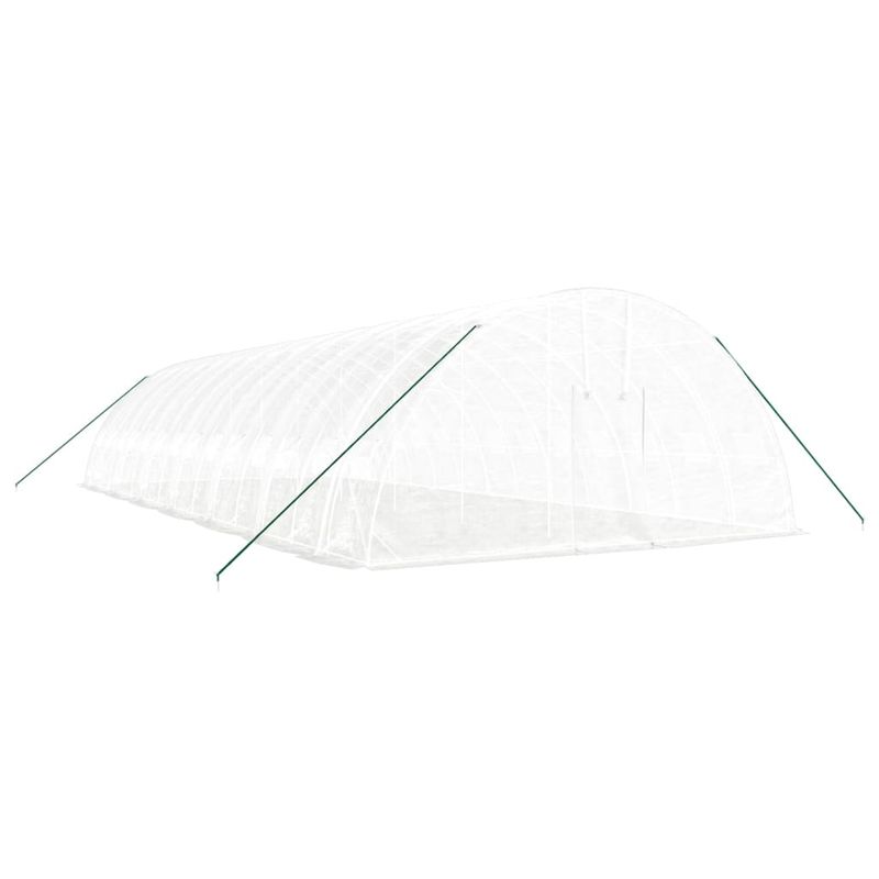 Casa si Gradina - Gradinarit si plante - Sere si solarii - Sera cu cadru din otel, alb, 84 m², 14x6x2,85 m - Infinity.ro