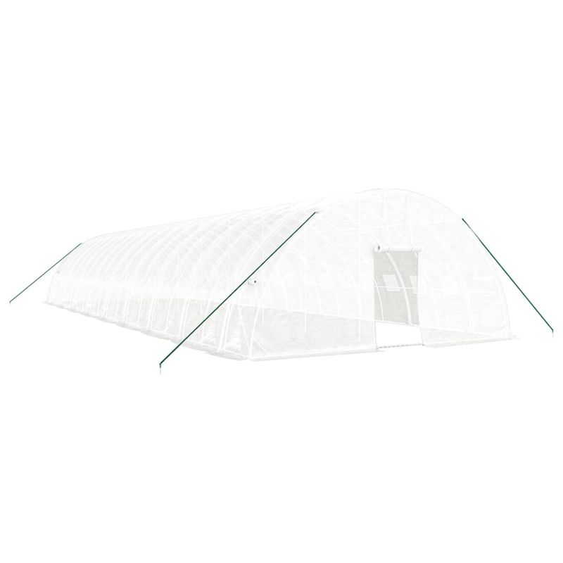 Casa si Gradina - Gradinarit si plante - Sere si solarii - Sera cu cadru din otel, alb, 108 m², 18x6x2,85 m - Infinity.ro