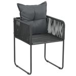 Casa si Gradina - Gradina si terasa - Mobilier exterior - Seturi mobila gradina - Set mobilier de masa, 9 piese, negru, ratan PVC - Infinity.ro