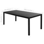 Casa si Gradina - Gradina si terasa - Mobilier exterior - Seturi mobila gradina - Set mobilier de masa, 9 piese, negru, ratan PVC - Infinity.ro