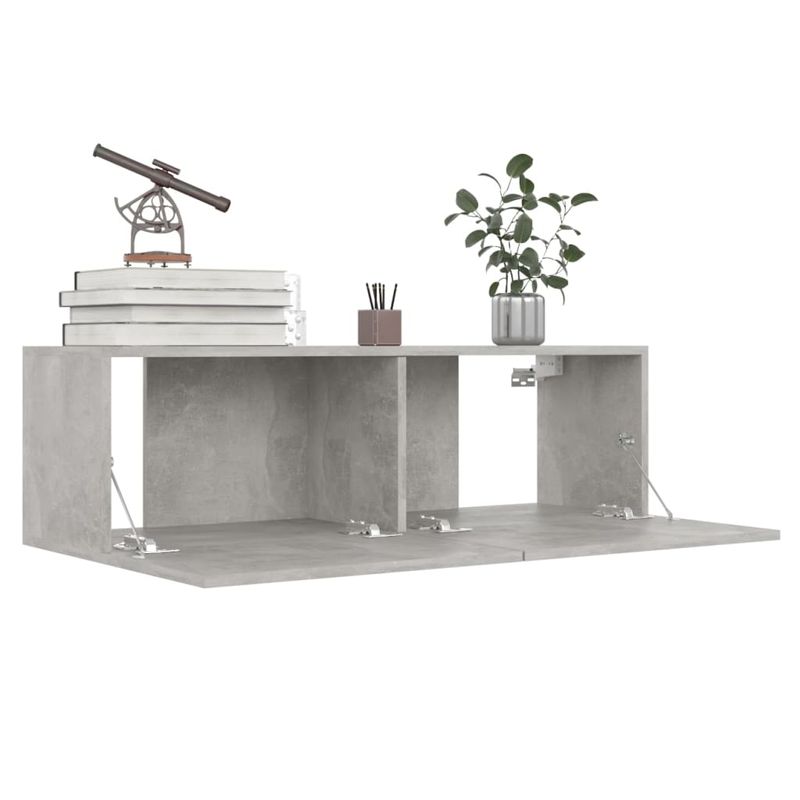 Casa si Gradina - Mobilier - Seturi de mobilier - Seturi living - Set dulapuri TV, 8 piese, gri beton, lemn prelucrat - Infinity.ro