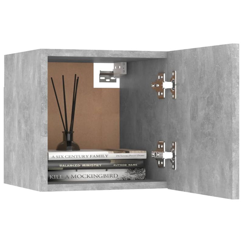 Casa si Gradina - Mobilier - Seturi de mobilier - Seturi living - Set dulapuri TV, 8 piese, gri beton, lemn prelucrat - Infinity.ro