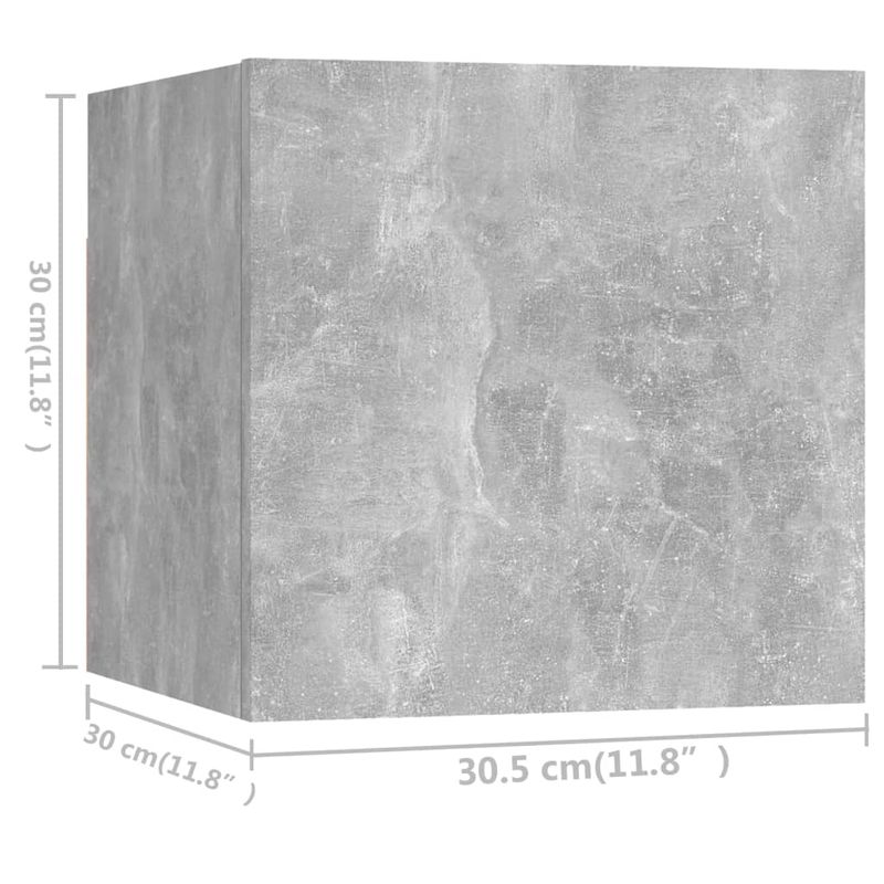 Casa si Gradina - Mobilier - Seturi de mobilier - Seturi living - Set dulapuri TV, 8 piese, gri beton, lemn prelucrat - Infinity.ro