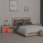 Casa si Gradina - Mobilier - Comode si corpuri - Noptiere - Noptiere cu lumini LED, 2 buc., stejar sonoma, 70x36,5x40 cm - Infinity.ro
