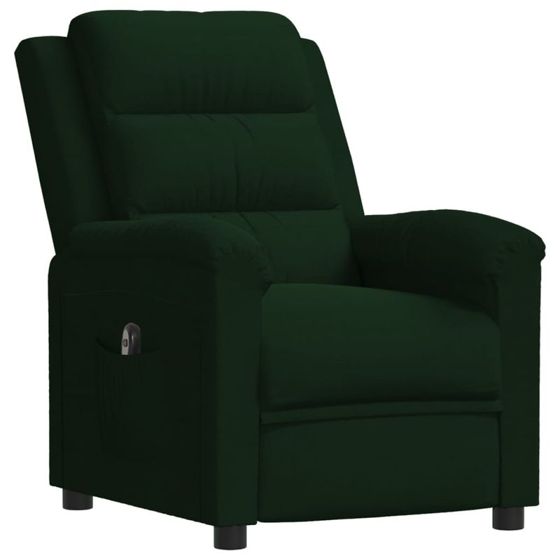 Casa si Gradina - Mobilier - Scaune si fotolii - Fotolii - Fotoliu rabatabil electric, verde inchis, catifea - Infinity.ro