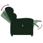 Casa si Gradina - Mobilier - Scaune si fotolii - Fotolii - Fotoliu rabatabil electric, verde inchis, catifea - Infinity.ro