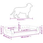 Petshop - Accesorii petshop - Culcusuri si custi - Culcusuri si saltele - Pat de caini, crem, 100x50x21 cm, catifea - Infinity.ro
