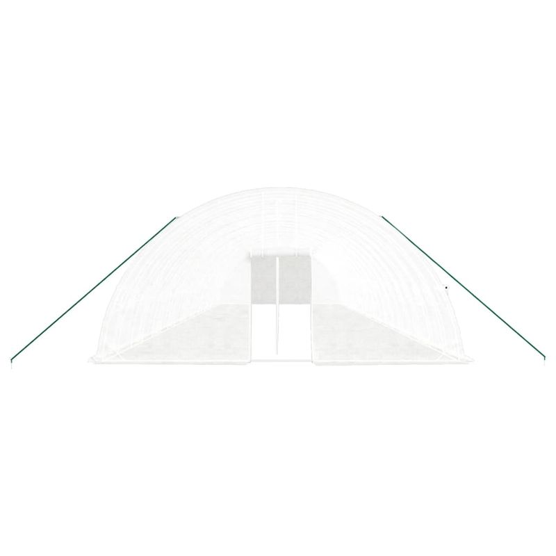 Casa si Gradina - Gradinarit si plante - Sere si solarii - Sera cu cadru din otel, alb, 120 m², 20x6x2,85 m - Infinity.ro