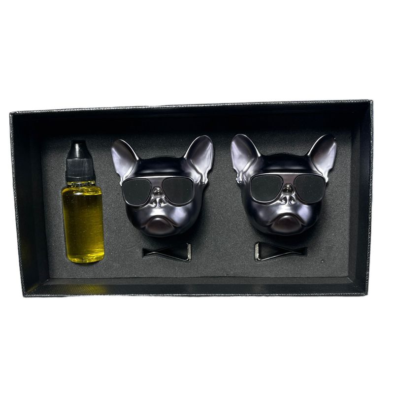 Auto si Moto - Intretinere auto - Odorizante auto - Odorizant auto dublu - Bulldog gri mat, Esenta Lichida 15 ml - Infinity.ro