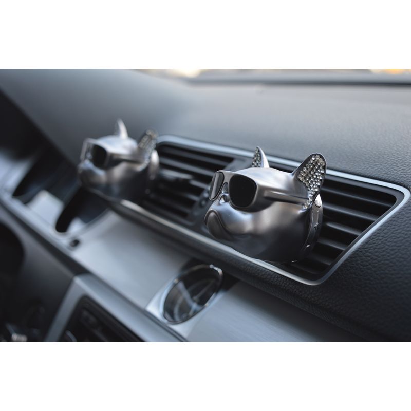 Auto si Moto - Intretinere auto - Odorizante auto - Odorizant auto dublu - Bulldog gri mat, Esenta Lichida 15 ml - Infinity.ro