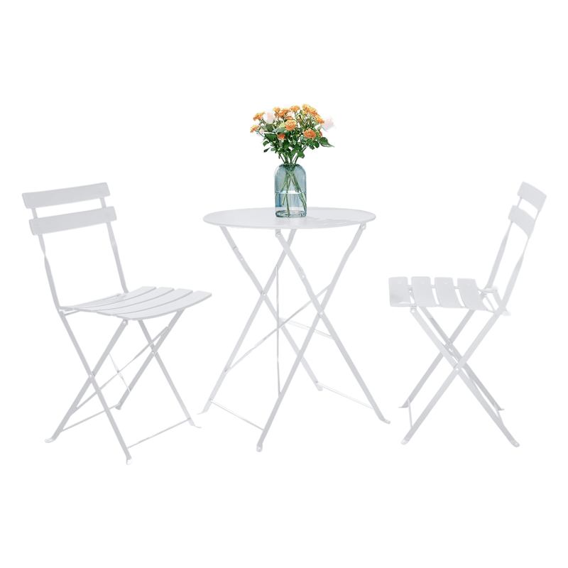 Casa si Gradina/Gradina si terasa/Mobilier exterior/Seturi mobila gradina - Set gradina 1+2, alb, otel, OBAX - Infinity.ro
