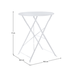 Casa si Gradina/Gradina si terasa/Mobilier exterior/Seturi mobila gradina - Set gradina 1+2, alb, otel, OBAX - Infinity.ro