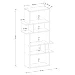 Casa si Gradina - Mobilier - Biblioteci si rafturi - Biblioteci - Biblioteca, Quasar & Co.®, mobilier living, 80 x 30 x 154 cm, MDF, alb/stejar natural - Infinity.ro