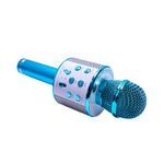 Jucarii, Copii si Bebe - Jucarii si jocuri - Jucarii de rol - Instrumente muzicale de jucarie - Microfon karaoke wireless, Albastru, 7Toys - Infinity.ro