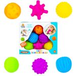 Jucarii, Copii si Bebe - Jucarii si jocuri - Jucarii bebelusi - Jucarii de baie - Set 6 mingi senzoriale pentru bebelusi, 7Toys - Infinity.ro