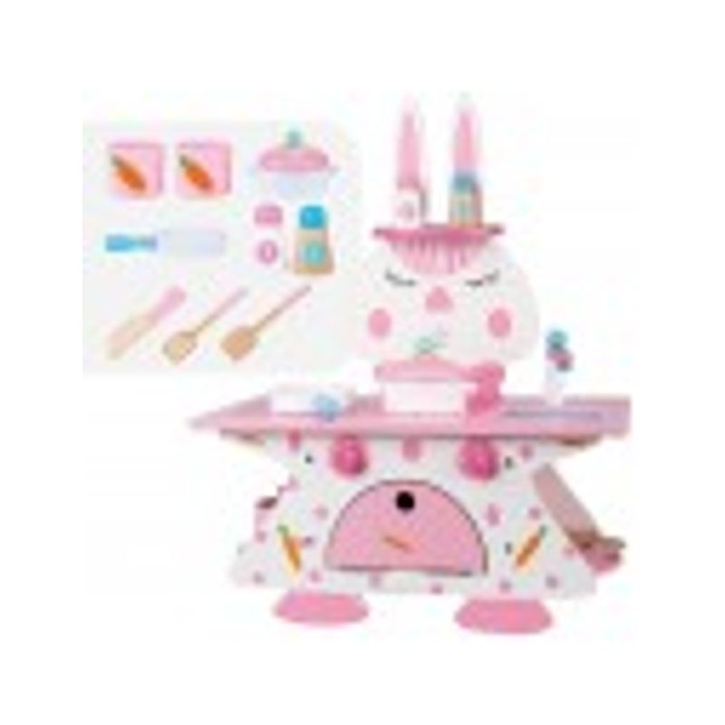 Jucarii, Copii si Bebe - Jucarii si jocuri - Jucarii de rol - Bucatarii copii - Bucatarie din lemn pentru copii - Iepurasul Roz, 7Toys - Infinity.ro