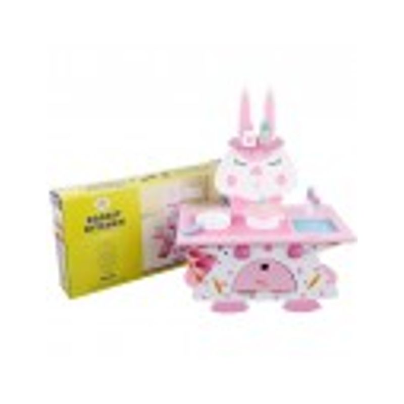 Jucarii, Copii si Bebe - Jucarii si jocuri - Jucarii de rol - Bucatarii copii - Bucatarie din lemn pentru copii - Iepurasul Roz, 7Toys - Infinity.ro