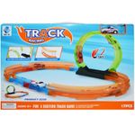 Jucarii, Copii si Bebe - Jucarii si jocuri - Vehicule si jucarii cu telecomanda - Masinute - Pista cu bucla 360°si masinute, 17 piese, 7Toys - Infinity.ro