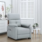 Casa si Gradina - Mobilier - Scaune si fotolii - Fotolii - Fotoliu cu ridicare, gri deschis, textil - Infinity.ro