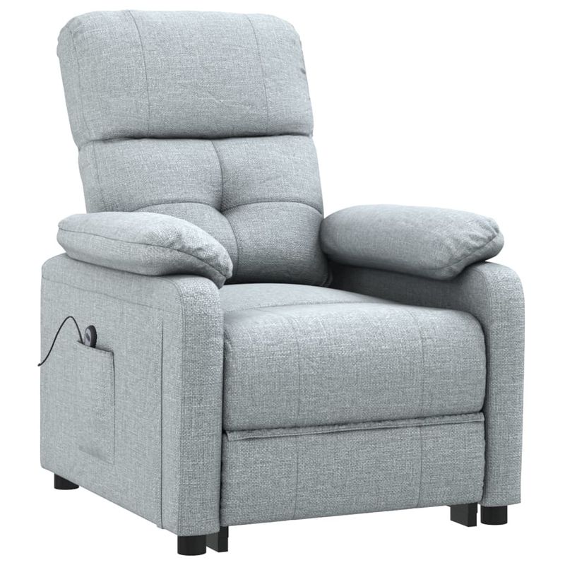 Casa si Gradina - Mobilier - Scaune si fotolii - Fotolii - Fotoliu cu ridicare, gri deschis, textil - Infinity.ro