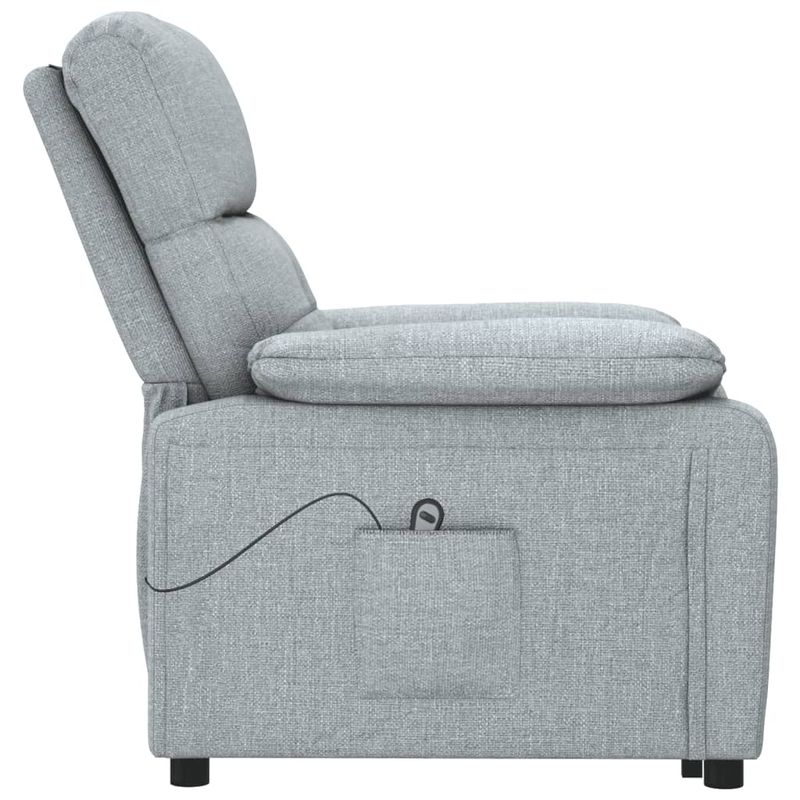 Casa si Gradina - Mobilier - Scaune si fotolii - Fotolii - Fotoliu cu ridicare, gri deschis, textil - Infinity.ro