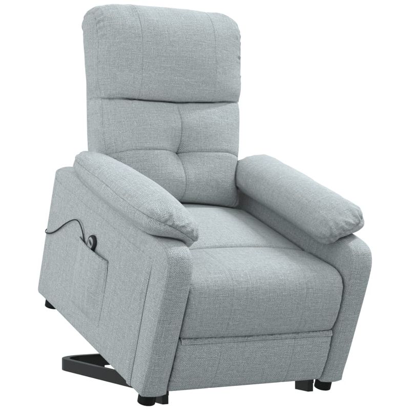Casa si Gradina - Mobilier - Scaune si fotolii - Fotolii - Fotoliu cu ridicare, gri deschis, textil - Infinity.ro