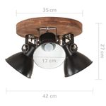 Casa si Gradina - Corpuri si surse de iluminat - Veioze si lampi - Lampi de veghe - Plafoniera industriala, negru, 42 x 27 cm, 25 W, E27 - Infinity.ro