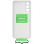 Laptop, Telefoane si Tablete - Telefoane mobile si accesorii - Accesorii Telefoane - Huse telefoane - Husa de protectie Samsung pentru Galaxy S21 FE 5G, Silicone Cover cu Strap, Alb - Infinity.ro