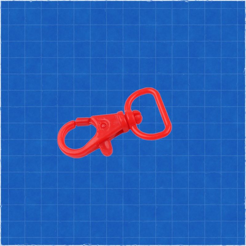 Casa si Gradina - Decoratiuni - DIY - Articole mercerie - Set 5 carabine rotative din plastic Crisalida, latime material 17 mm, 14 x 26 mm, Rosu - Infinity.ro