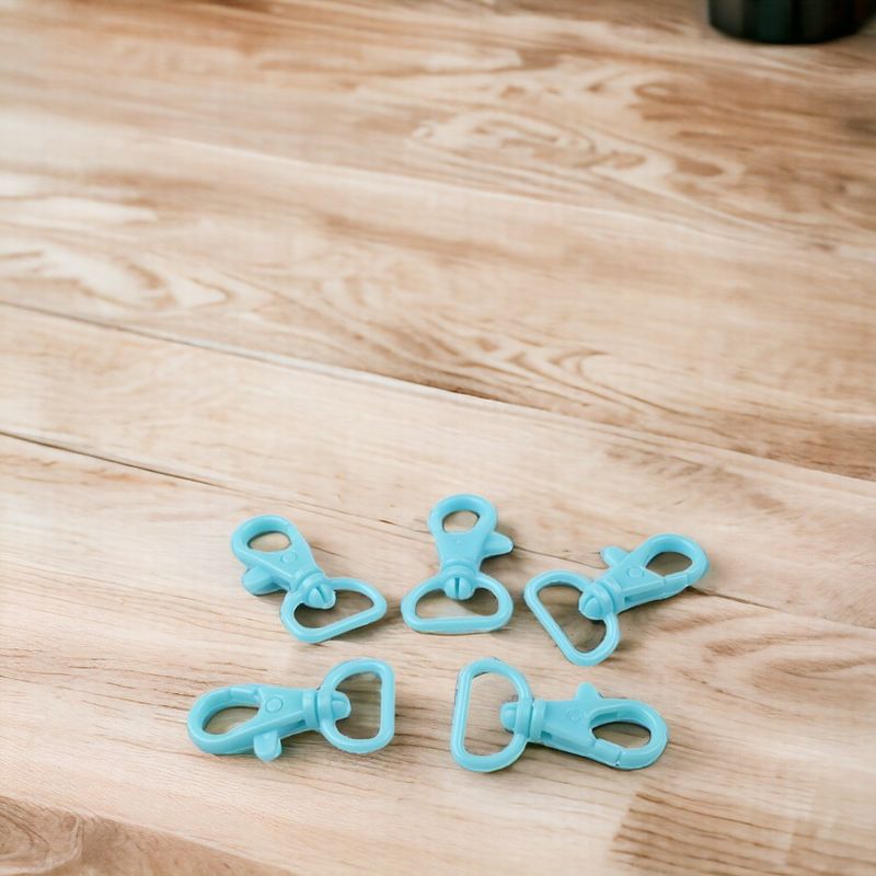 Casa si Gradina - Decoratiuni - DIY - Articole mercerie - Set 5 carabine rotative din plastic Crisalida, latime material 17 mm, 14 x 26 mm, Albastru - Infinity.ro