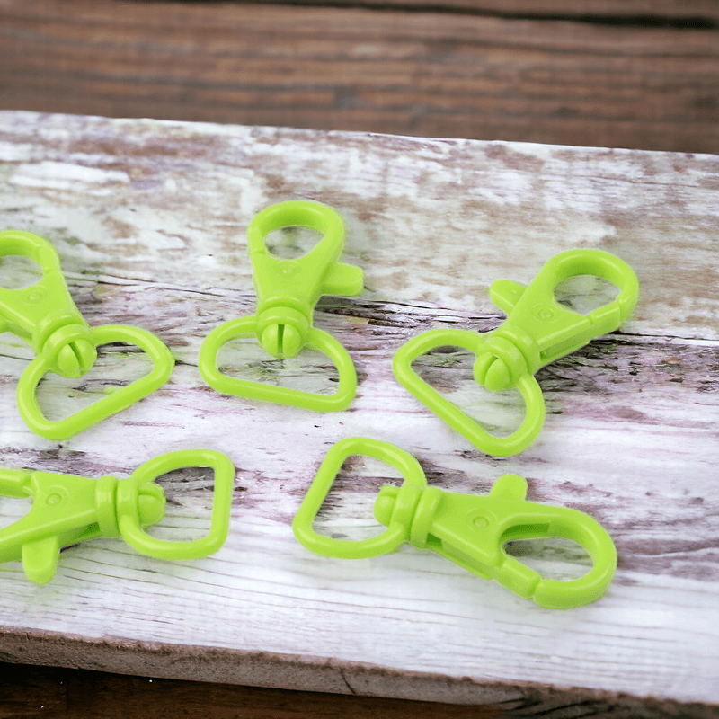 Casa si Gradina - Decoratiuni - DIY - Articole mercerie - Set 5 carabine rotative din plastic Crisalida, latime material 17 mm, 14 x 26 mm, Verde - Infinity.ro
