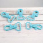 Casa si Gradina - Decoratiuni - DIY - Articole mercerie - Set 5 carabine rotative din plastic Crisalida, latime material 17 mm, 14 x 26 mm, Albastru - Infinity.ro