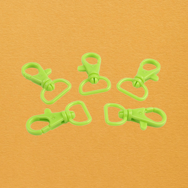 Casa si Gradina - Decoratiuni - DIY - Articole mercerie - Set 5 carabine rotative din plastic Crisalida, latime material 17 mm, 14 x 26 mm, Verde - Infinity.ro