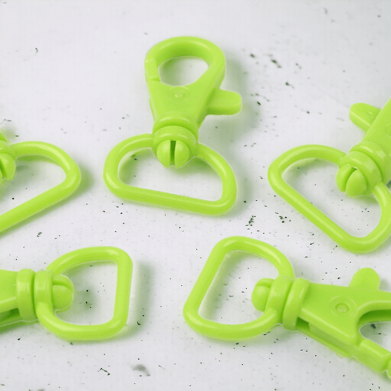 Casa si Gradina - Decoratiuni - DIY - Articole mercerie - Set 5 carabine rotative din plastic Crisalida, latime material 17 mm, 14 x 26 mm, Verde - Infinity.ro