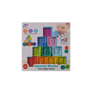 Set 10 cuburi din silicon pentru baie, 7Toys