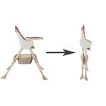 Jucarii, Copii si Bebe - Hrana si alaptare - Scaune de masa bebe - Scaun de Masa pentru Copii, 3in1, Roz Pudrat, Reglabil, Cu Centuri de Siguranta, 60-92/60/75cm - Infinity.ro