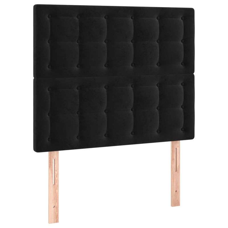 Casa si Gradina - Mobilier - Paturi si accesorii - Paturi - Pat box spring cu saltea, negru, 90x190 cm, catifea - Infinity.ro