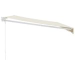 Casa si Gradina - Gradina si terasa - Umbrele si pavilioane - Pavilioane - Copertina retractabila, crem, 4x3 m, textil si aluminiu - Infinity.ro