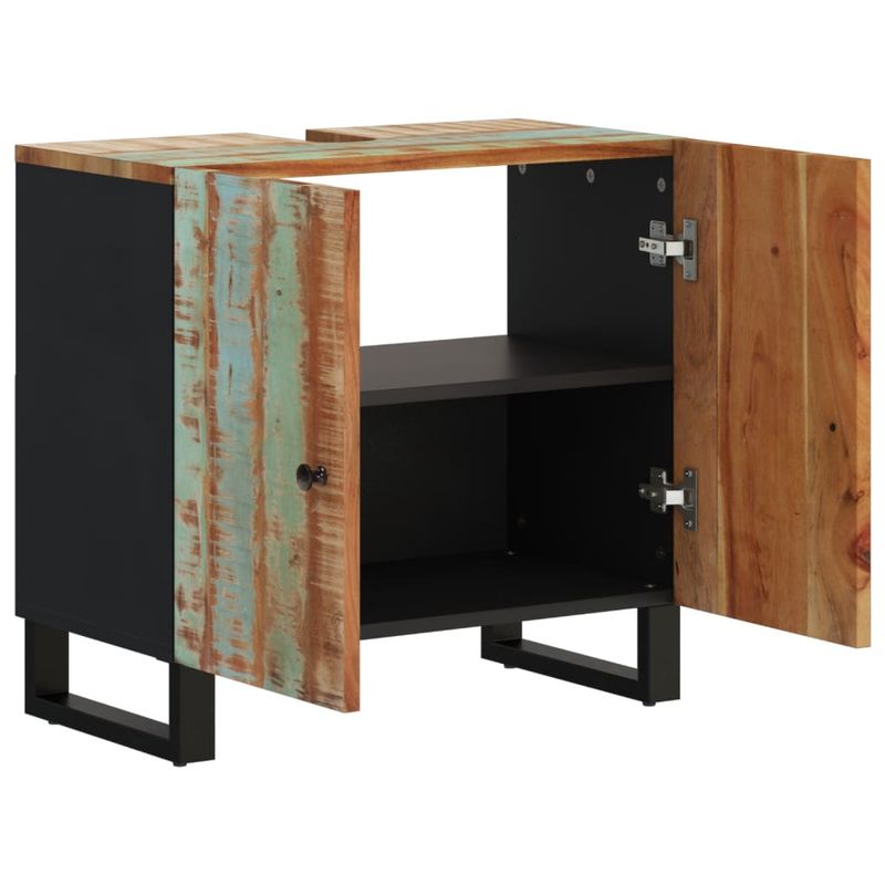 Casa si Gradina - Mobilier - Mobilier baie - Comode baie - Dulap de chiuveta 62x33x58 cm lemn masiv reciclat&lemn compozit - Infinity.ro
