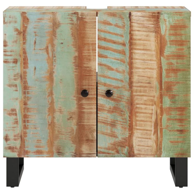 Casa si Gradina - Mobilier - Mobilier baie - Comode baie - Dulap de chiuveta 62x33x58 cm lemn masiv reciclat&lemn compozit - Infinity.ro