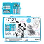 Jucarii, Copii si Bebe/Jucarii si jocuri/Jucarii & jocuri educative/Seturi pictura si desen - Trusa desen Star, 68 piese, 7Toys - Infinity.ro