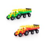 Jucarii, Copii si Bebe - Jucarii si jocuri - Vehicule si jucarii cu telecomanda - Utilaje constructie de jucarie - Tractor cu remorca, 57x17x18 cm, 7Toys - Infinity.ro