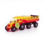 Jucarii, Copii si Bebe - Jucarii si jocuri - Vehicule si jucarii cu telecomanda - Utilaje constructie de jucarie - Tractor cu remorca, 57x17x18 cm, 7Toys - Infinity.ro