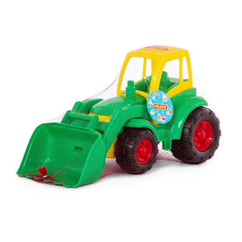 Jucarii, Copii si Bebe/Jucarii si jocuri/Vehicule si jucarii cu telecomanda/Utilaje constructie de jucarie - Tractor cu incarcator -48x22x26 cm, 7Toys - Infinity.ro